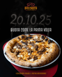 Don crosta la pizzeria di Vincenzo Sannino a Volla compie gli anni