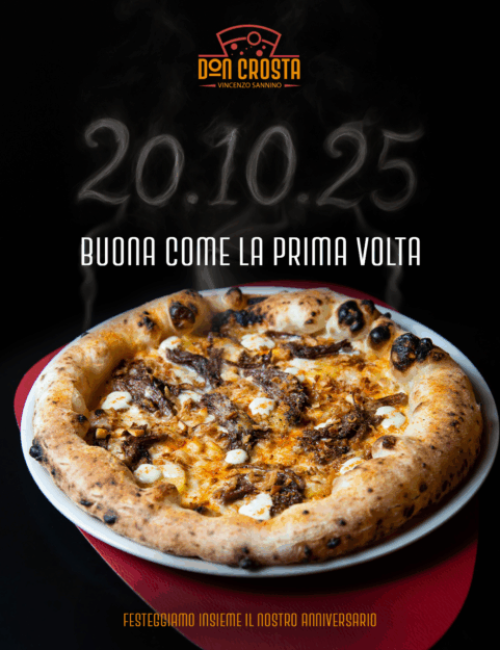 Don crosta la pizzeria di Vincenzo Sannino a Volla compie gli anni